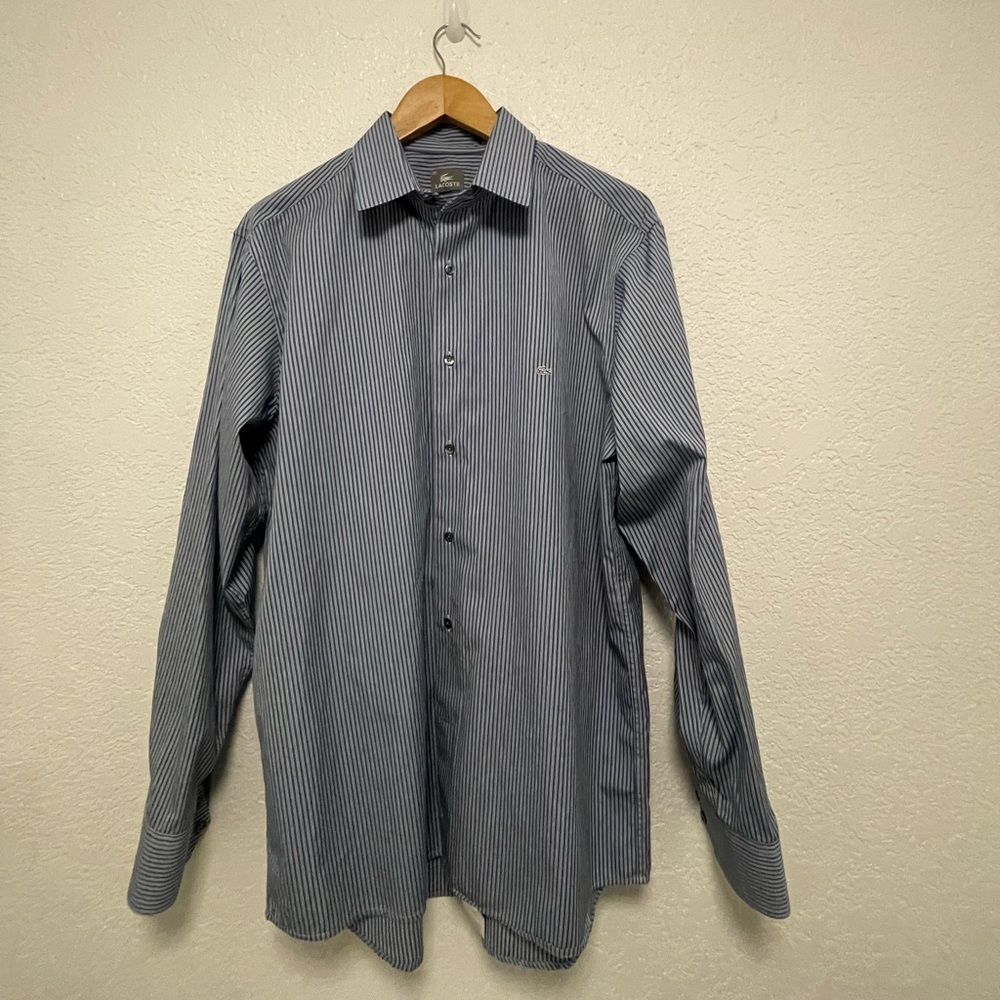 Mens Lacoste Long Sleeve Button Down Collar Shirt